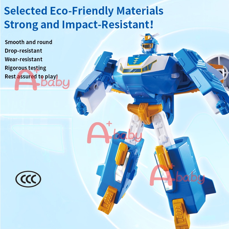 19cm Super Wings Headquarters Base Mô Hình Robot Biến Hình Chân Thật