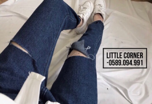 Nhập WAMS2831 giảm 15% đơn 150k_ Quần baggy jeans nữ đậm rách BIGSIZE kèm ảnh thật