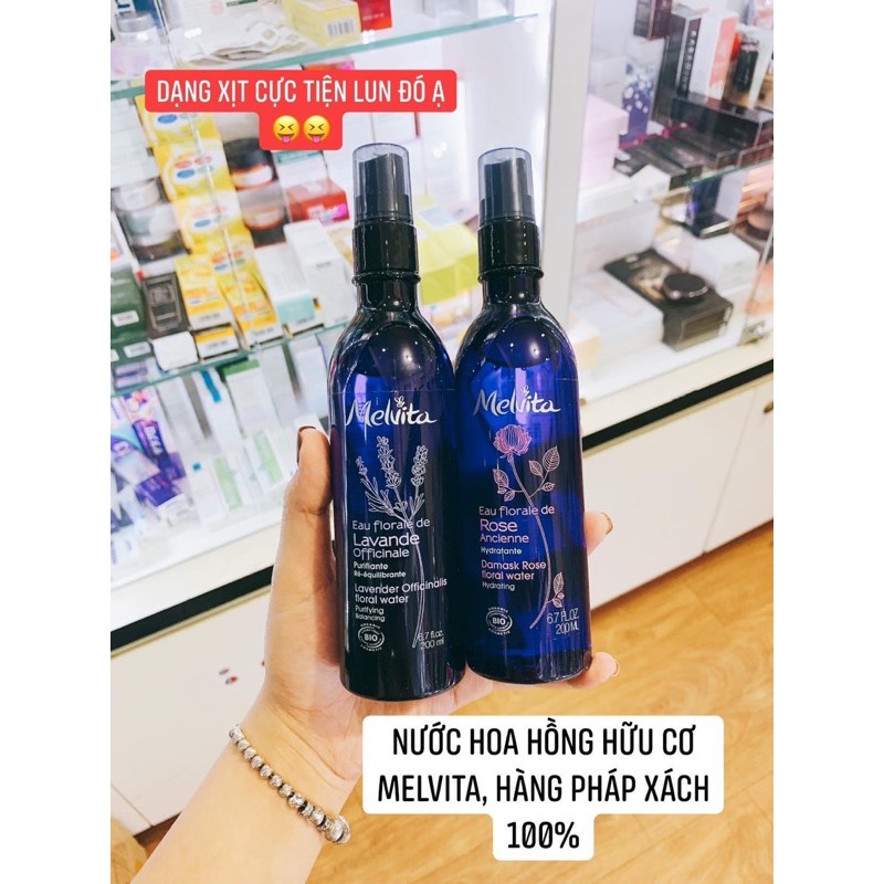 Nước hoa hồng hữu cơ Melvita, hàng Pháp xách 100%