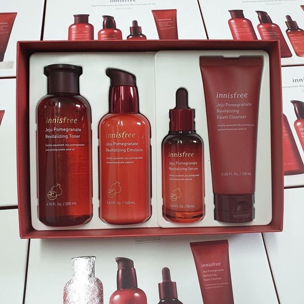 Bô Chăm Sóc Da Chống Lão Hóa Innisfree Jeju Pomegranate Revitalizing Special Set 4pcs Fullsize