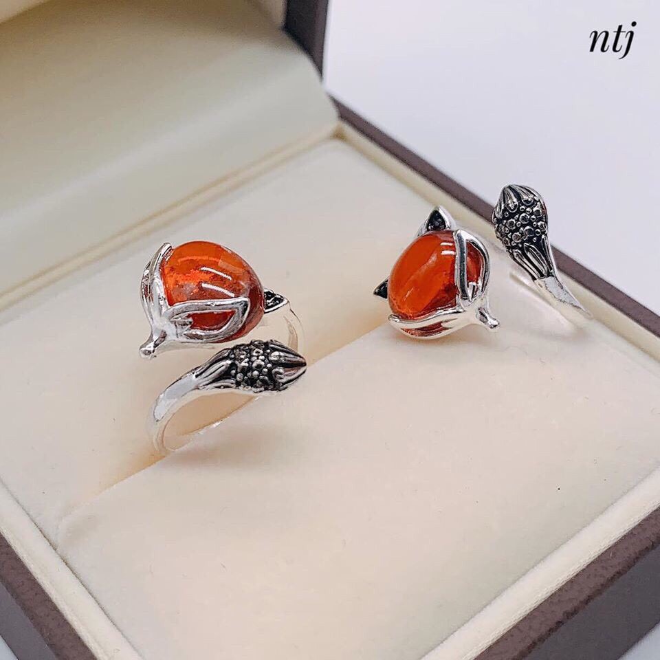 Nhẫn hồ ly xi bạc thái hàng đẹp LINH MIU SILVER