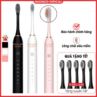 Bàn chải điện Hachico Sonic X3 pro đánh răng tự động với lông chải mềm mịn