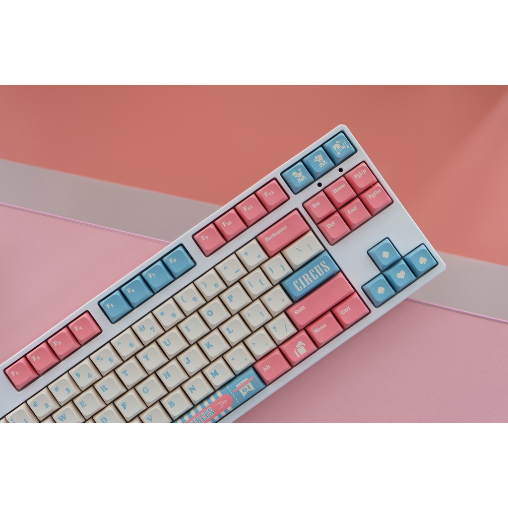 Bàn Phím Cơ 141 Phím Circus Keycap XDA PBT Dye Sub Keycaps Phù Hợp Cho 64/87/104/980.etc