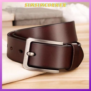 Thắt lưng nam vuông da cao cấp - Dây nịt nam nịt quần tây quần bò đi làm da đẹp bản to 3.7cm mã TL007