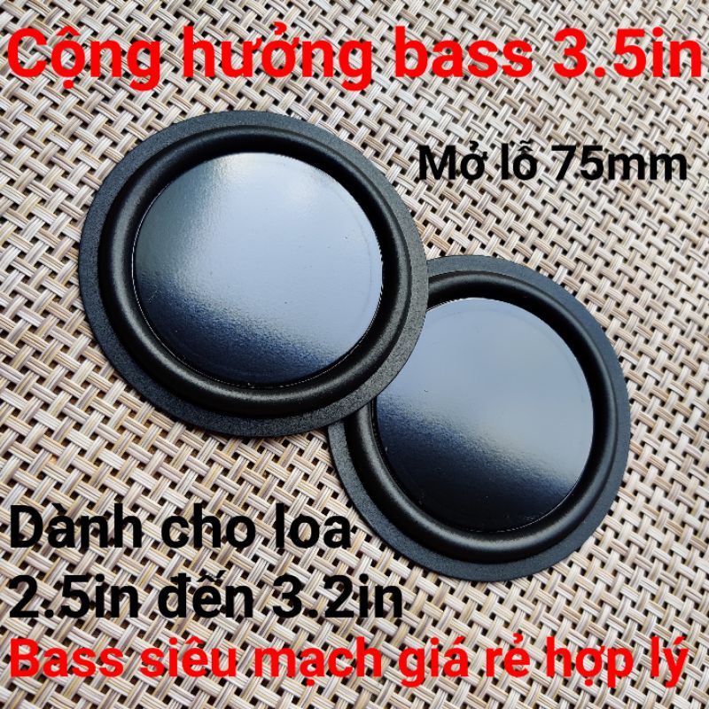 Màng cộng hưởng bass 3.5 inch mặt kim loại. DIY loa siêu bass, siêu trầm