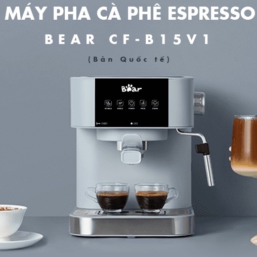 Máy pha cà phê mini Espresso Bear KFJ-A15L1 (CF-B15V1), máy ép pha chế cafe gia đình và buôn bán, bảo hành 18 tháng