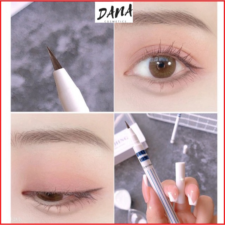 Bút kẻ bọng mắt cười và nếp mí Sweet Mint vỏ màu trắng + xanh dương DANA