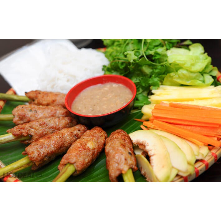 [ĐẶC BIỆT] Set Nem Lụi Huế Đặc Sản Làm Sẵn+ Nước Chấm Ngon Tuyệt