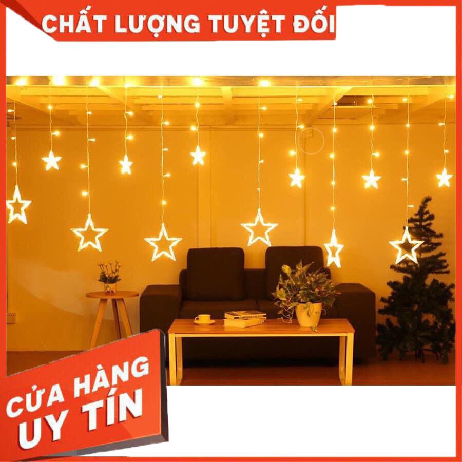 [XẢ KHO+FREE SHIP] Đèn nháy dàn 12 Ngôi Sao , trái tim thả mành