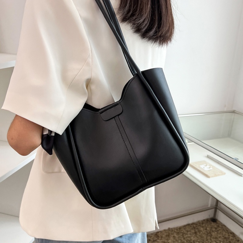 Ielgy Túi tote Đeo Vai Bằng Lụa Tinh Tế Đơn Giản Màu Sắc Tương Phản Thời Trang Dễ Phối Đồ Cho Mẹ Và Con Gái