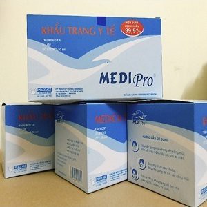 ✅ Khẩu Trang Y Tế- Medi Pro (Hộp 50 Cái - 3 Lớp), Thời Thanh Bình -VT0371