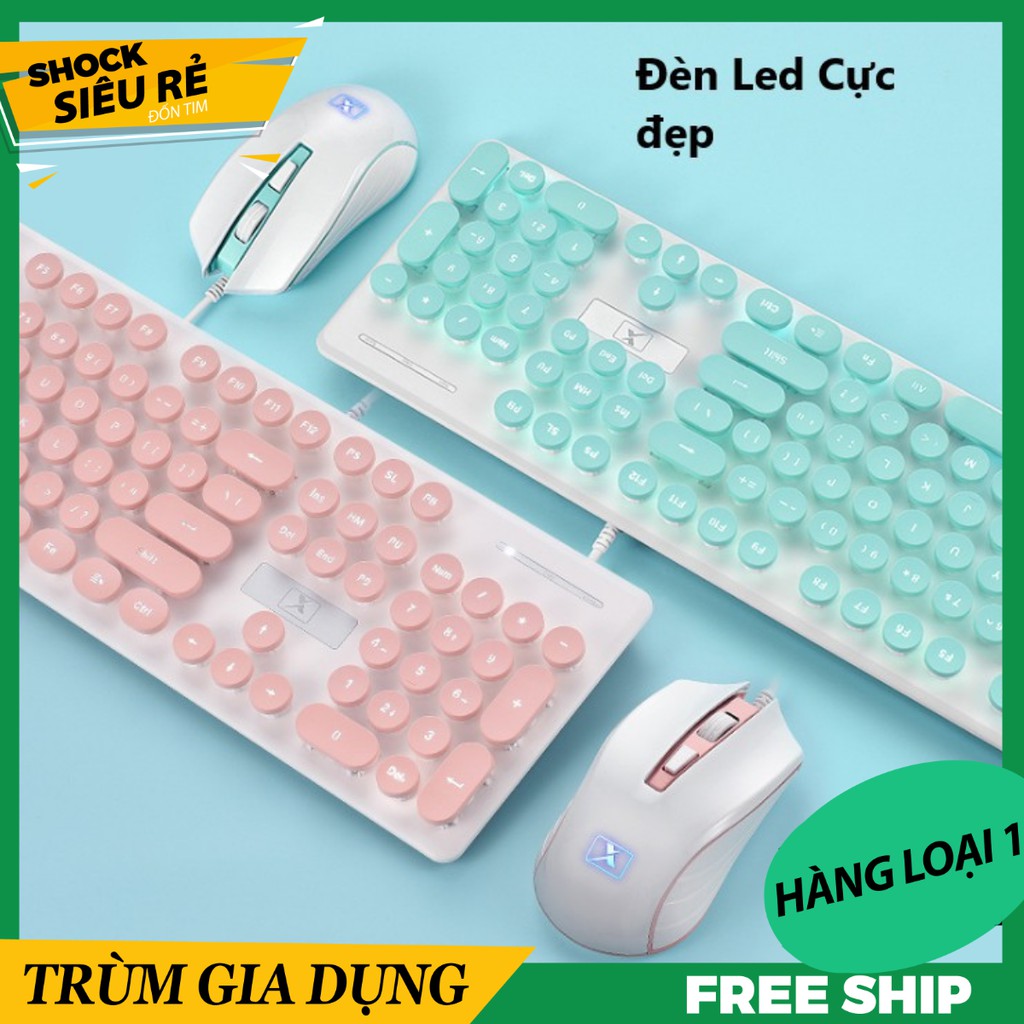 [SIÊU SALE] Bộ Bàn Phím Và Chuột Siêu Xinh N518 Cao Cấp Có Đèn Led Sáng Chữ, Bấm Siêu Chuẩn | BigBuy360 - bigbuy360.vn