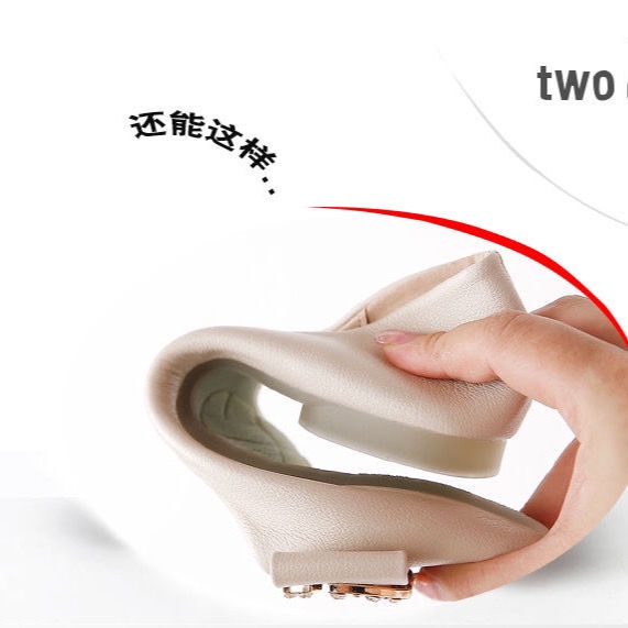 Giày búp bê mũi nhọn đính đá đế mềm phong cách Hàn Quốc thời trang mùa xuân 2023 tùy chọn màu sắc cho nữ