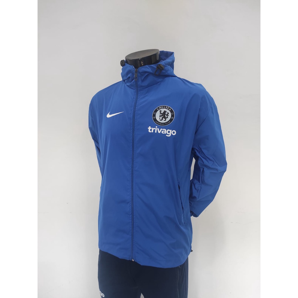 Áo Khoác Dù Huấn Luyện Chelsea ANTHEM Màu Xanh Lam