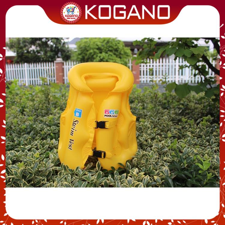 Áo Phao Cho Bé Tập Bơi KOGANO Có Khóa Cài An Toàn Bé Gái Bé Trai Size S 1 - 6 Tuổi SS-001097 [Tặng Bơm Phao]