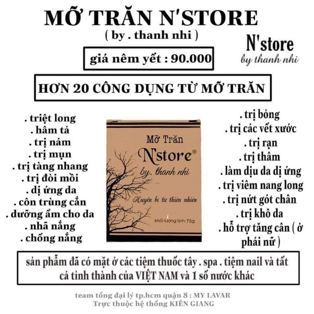 Mỡ Trăn N'Store hơn 20 công dụng cần có cho mỗi nhà