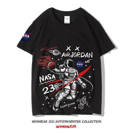 Áo Thun In Hình Phi Hành Gia Nasa Thời Trang Mùa Hè Dành Cho Nam