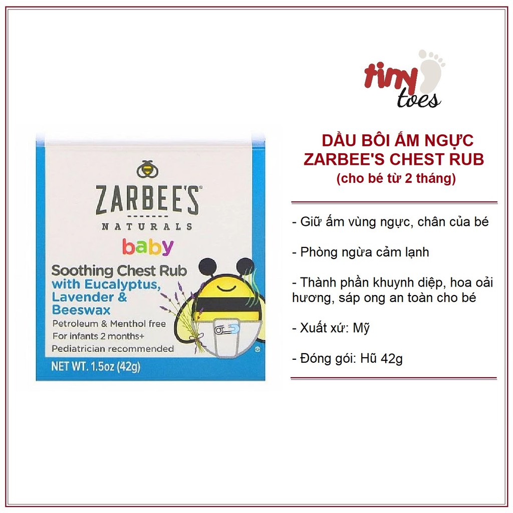 Dầu bôi ấm ngực Zarbees