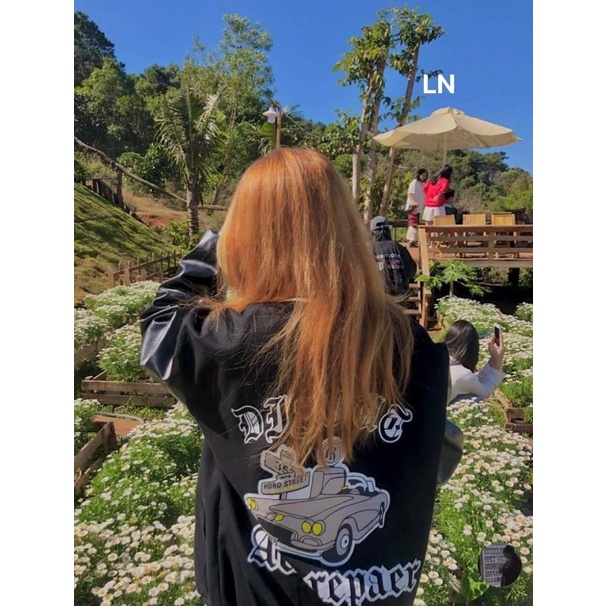 Áo khoác nỉ tay da hình ô tô DA6