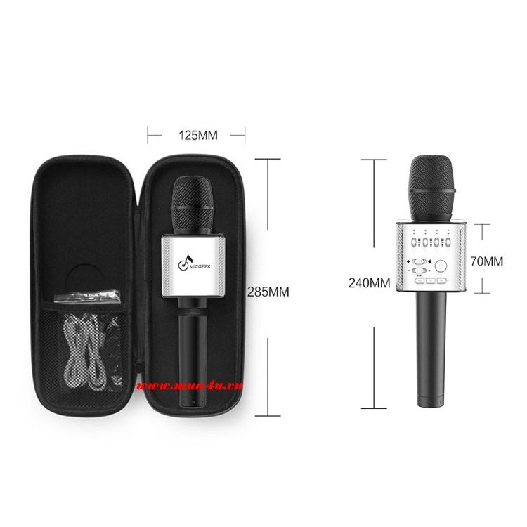 Mic hát karaoke bluetooth Q9 Chính hãng