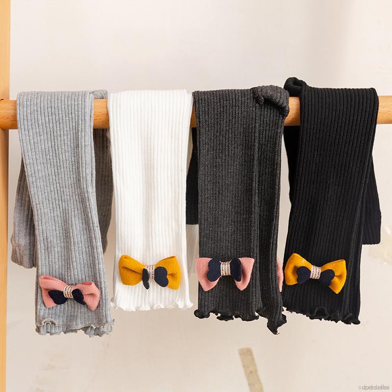 Quần legging phối nơ thời trang thu đông xinh xắn cho bé gái