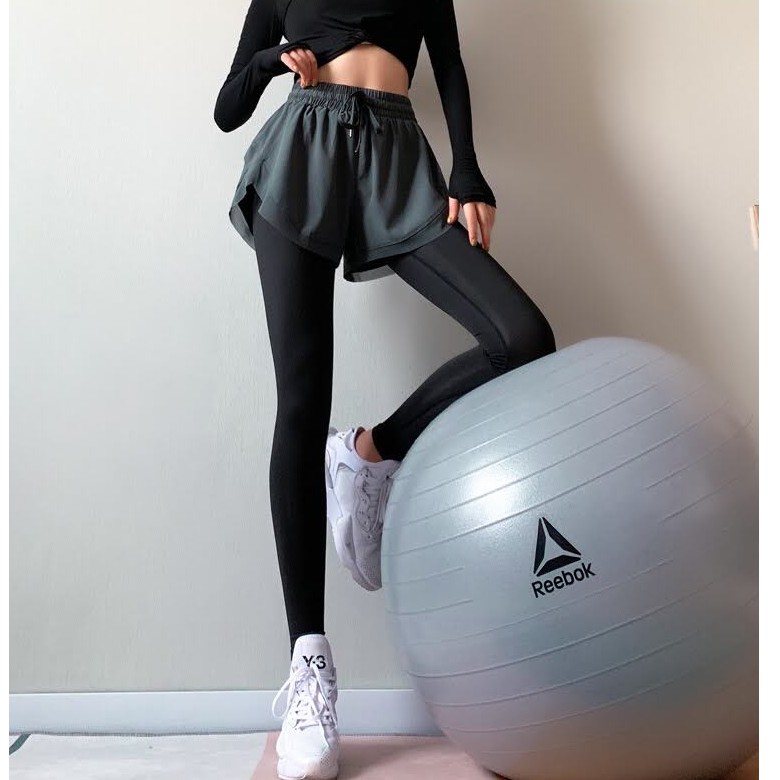 Quần Đùi Kèm Quần Legging Dài Co Giãn Đồ Tập Nữ Gym Yoga Zumba Aerobic Rẻ Đẹp GYMSTORE 708