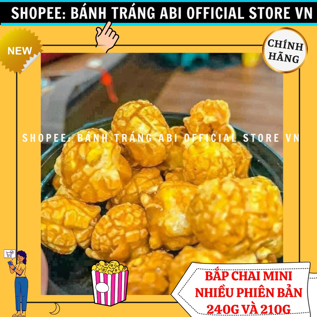 [BẮP CHAI SIZE MINI NHIỀU LOẠI] BÌNH BỎNG NGÔ BẮP RANG SIZE 240GR HOT TREND