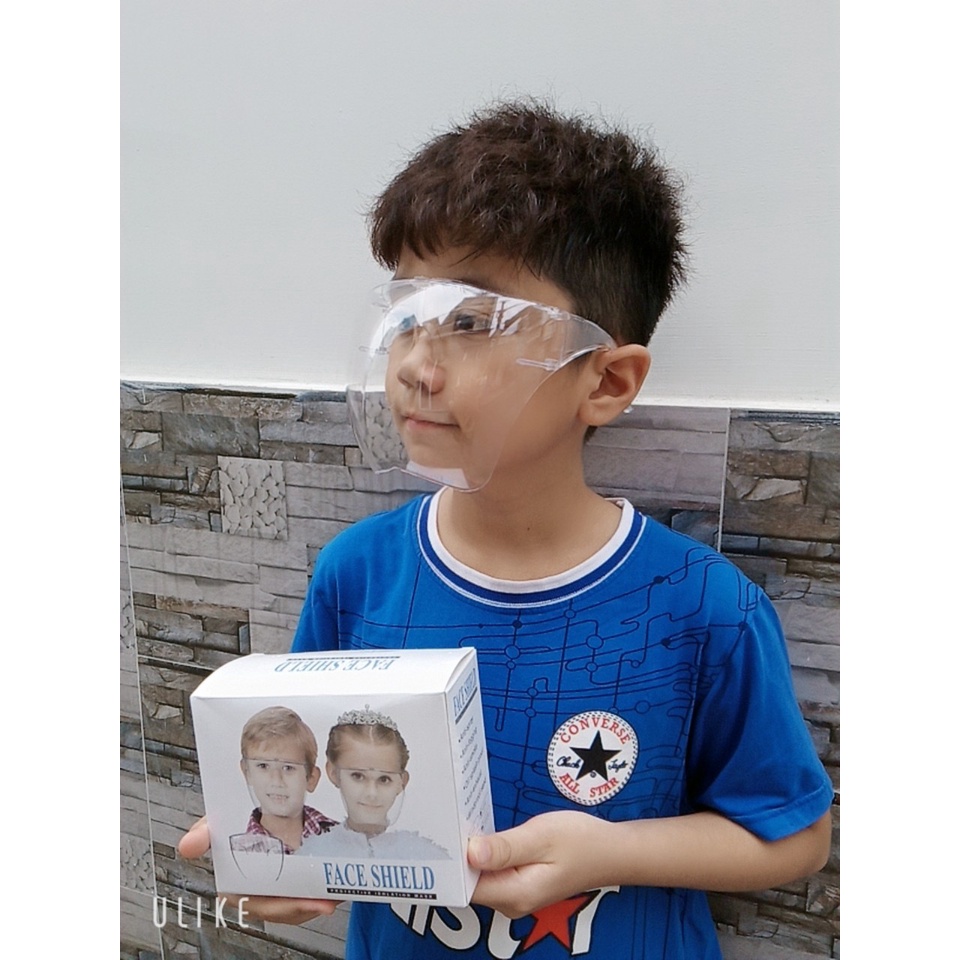 Sỉ 15k-Kính chống giọt bắn trẻ em phòng dịch FaceShield - Kính bảo hộ full mặt - Tấm chắn phòng dịch