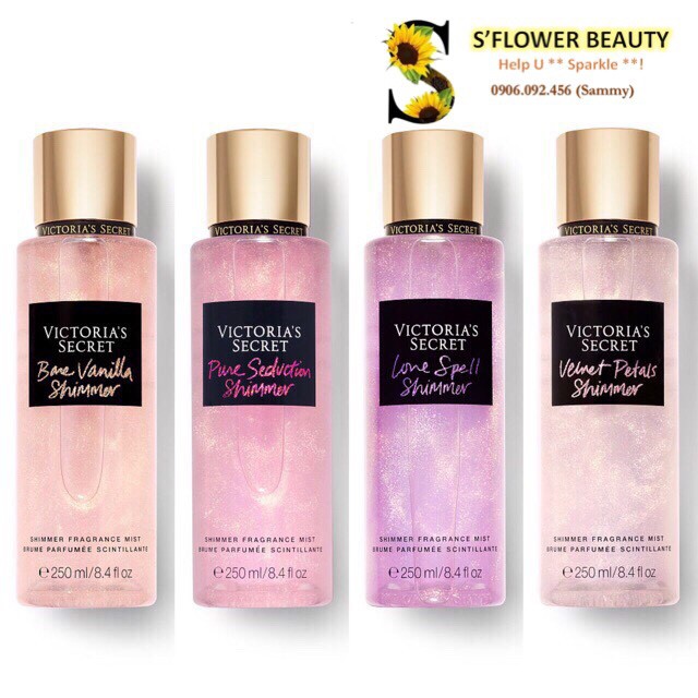 ✨BST ÁNH NHŨ | Xịt Thơm Nước Hoa Toàn Thân Victoria’s Secret Shimmer Fragrance Mist (250ml) | Thế Giới Skin Care