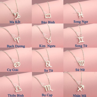 Dây chuyền bạc nữ 12 Cung Hoàng Đạo chất liệu bạc 925 thời trang