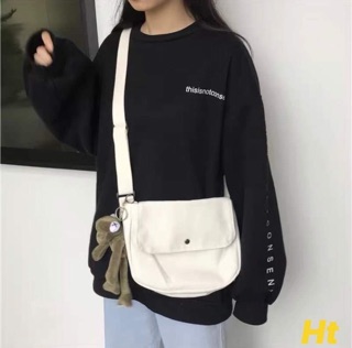 Túi đeo chéo khuy trơn HT12