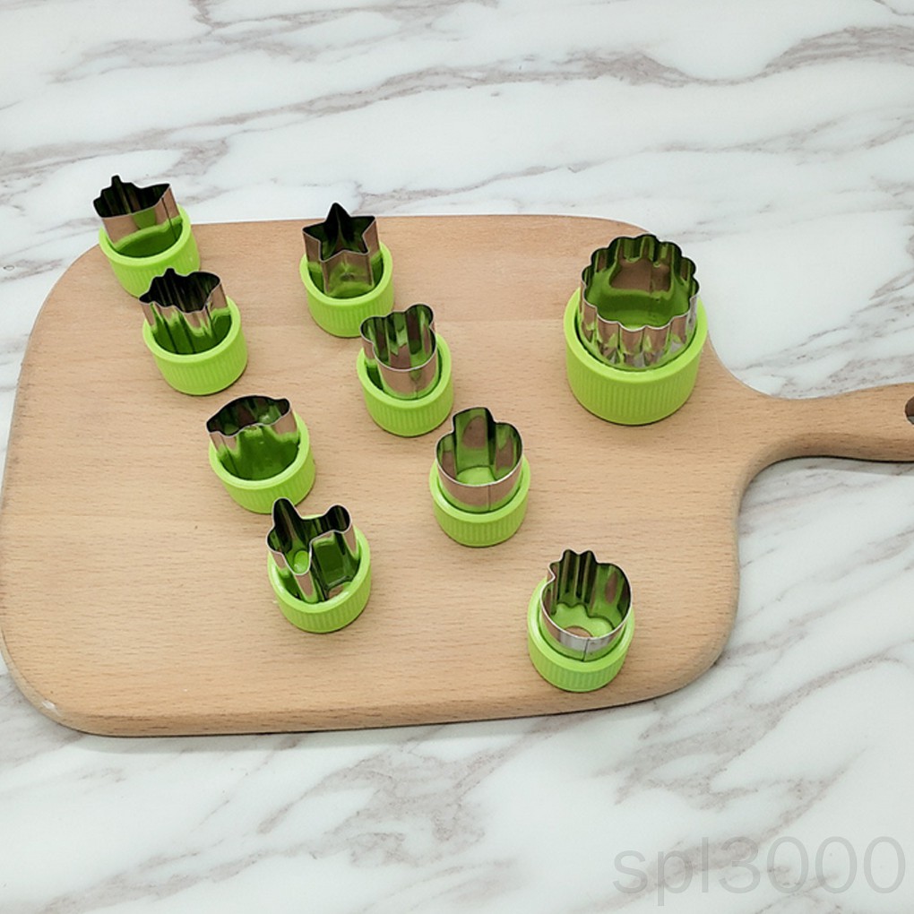 Set 9 Khuôn Cắt Tạo Hình Rau Củ Quả Tiện Dụng