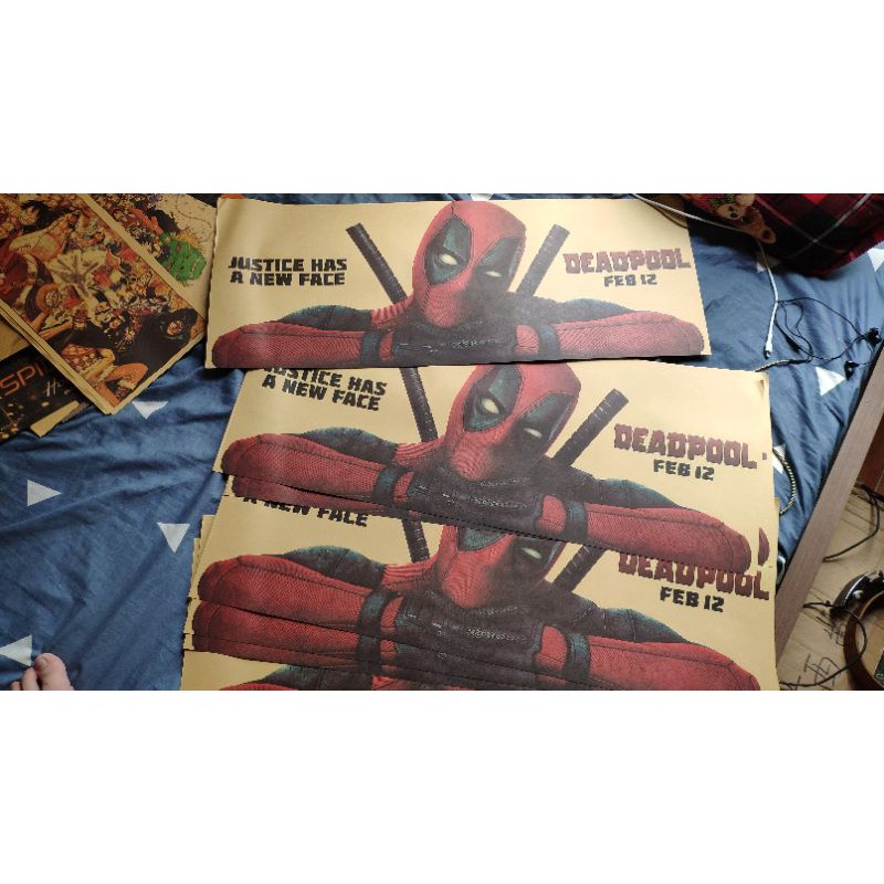 Poster phim Deadpool phong cách cổ điển trang trí tường phòng ngủ , làm quà tặng ý nghĩa