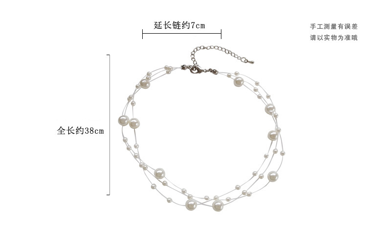 Vòng Cổ Nhiều Lớp Đính Ngọc Trai Nhân Tạo Xinh Xắn Dành Cho Nữ