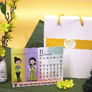Lịch chibi công an bản note