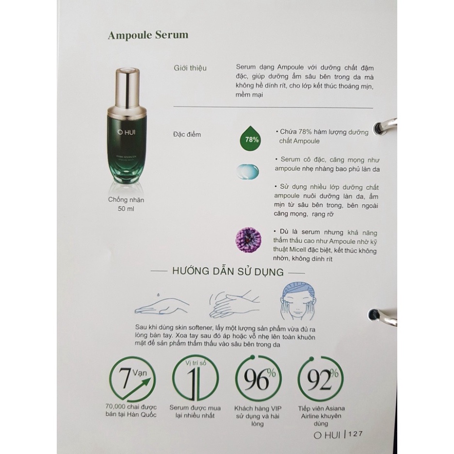 Set Tinh Chất Căng Bóng Trẻ Hoá Da Ohui Prime Advancer Ampoule Serum date 2024