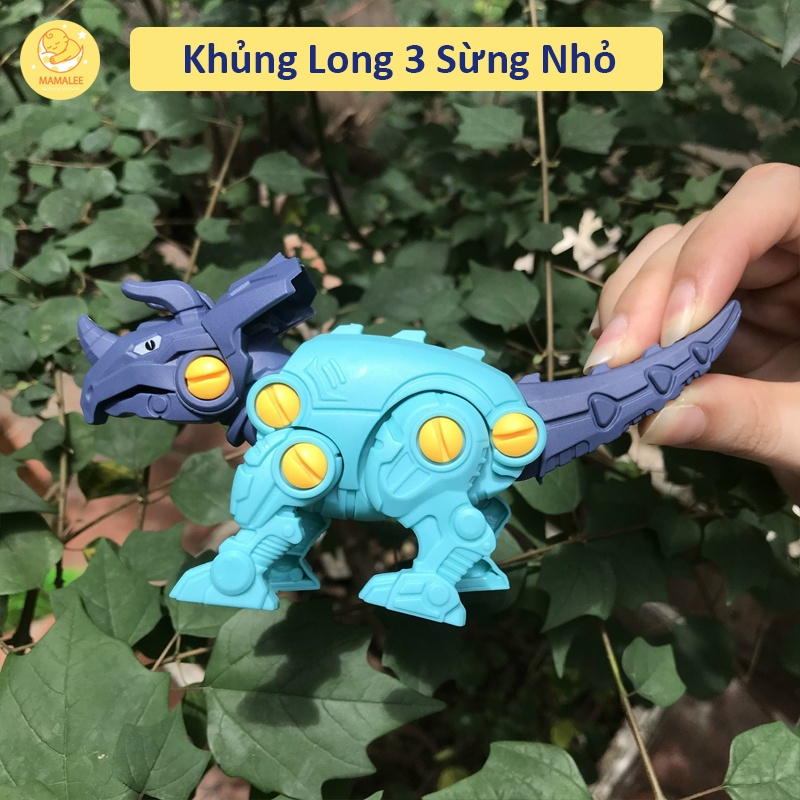 Đồ Chơi Mô Hình Khủng Long Lắp Ghép Có Tua Vít Tháo Lắp Size 10 x 14 cm
