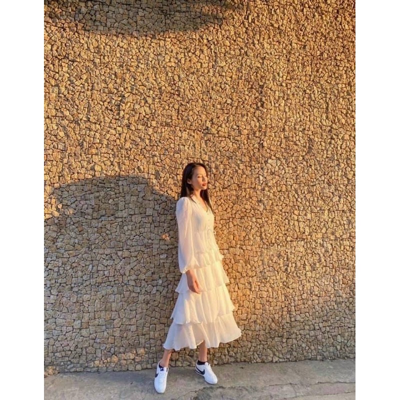 ĐẦM MAXI TRẮNG TẦNG | BigBuy360 - bigbuy360.vn