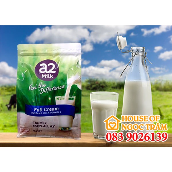 Sữa tươi dạng bột A2 nguyên kem (1kg) cho người lớn và trẻ em trên 1 tuổi