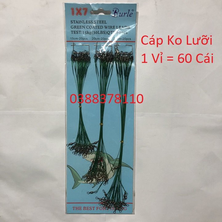 Cáp Câu Cá Không Lưỡi Tải Cá 15kg Cao Cấp