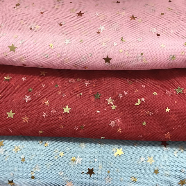 Vải voan lưới sao Pony khổ vải ngang 1.5m