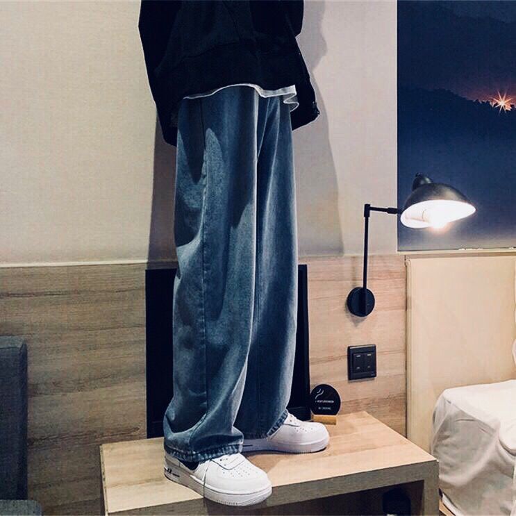 Quần Jeans Dài Ống Đứng Thời Trang Hàn Quốc Cho Nam