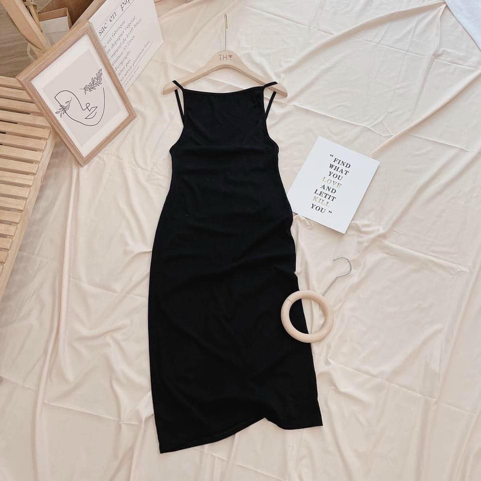 [ Mã FAMAYWA2 giảm 10K đơn 50K] Đầm maxi nữ hở lưng shynstores dáng suông dài vải umi màu đen mặc đi biển | BigBuy360 - bigbuy360.vn