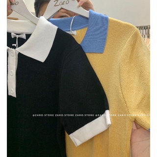 Đầm polo len tăm