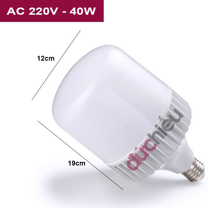 Bóng đèn LED bulb trụ 20w 30w 40w 50w 60w - Đức Hiếu Shop