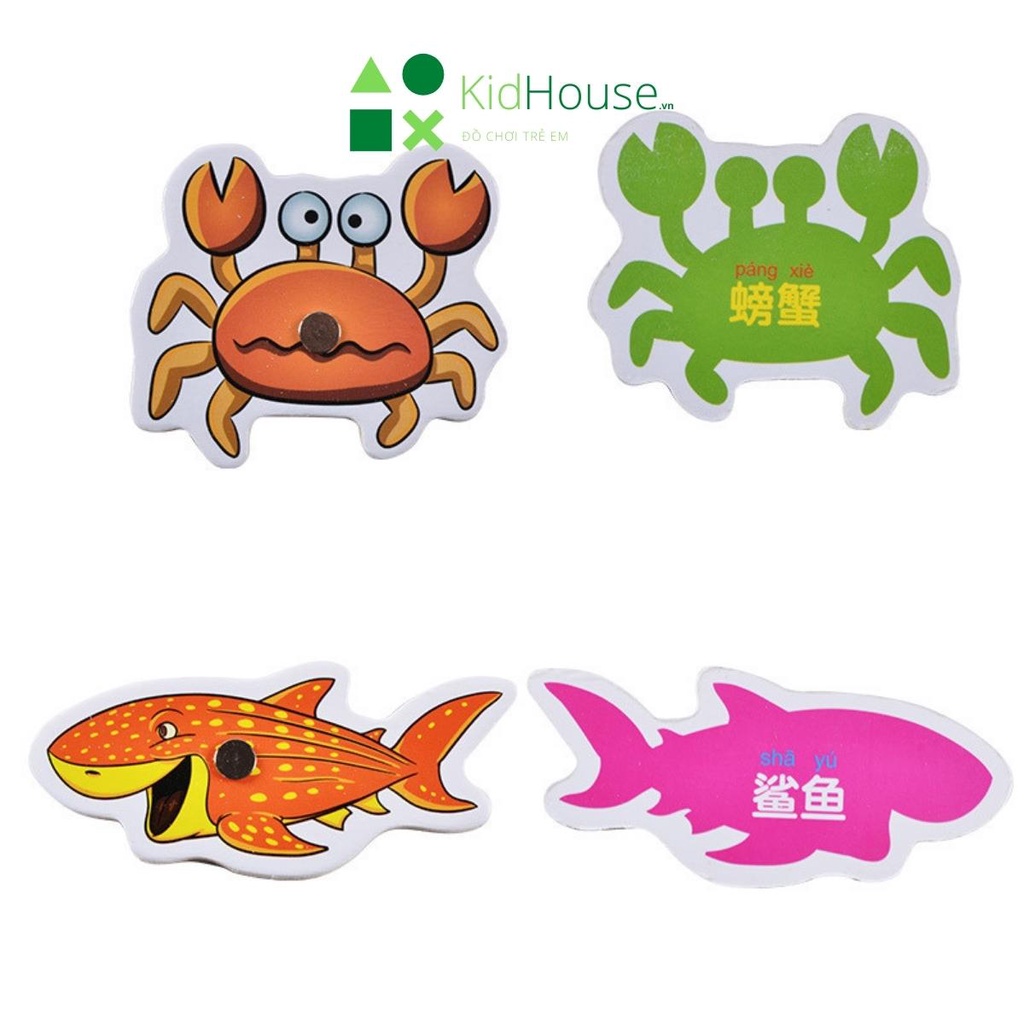 Bộ đồ chơi câu cá nam châm bằng gỗ cho bé thông minh, phát triển tư duy KidHouse.vn