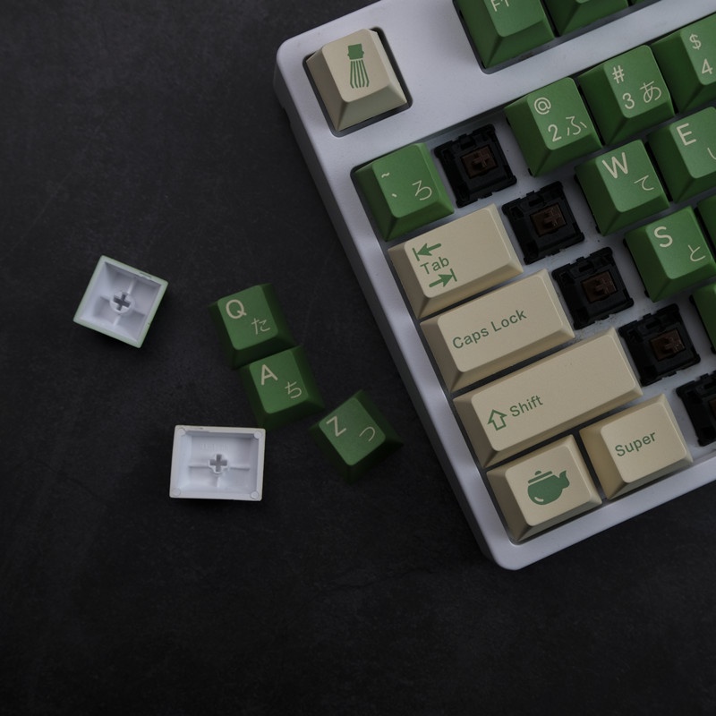 Keycap GMK Cream Matcha Nút Bàn Phím Cơ Màu Matcha PBT Dye Sub Keycaps Chuyên Dụng Cho Bàn Phím Cơ