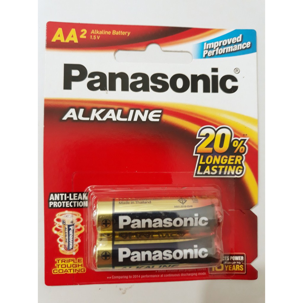 Pin AA Panasonic Alkaline 1.5v Vỉ 2 Viên LR06T/2B