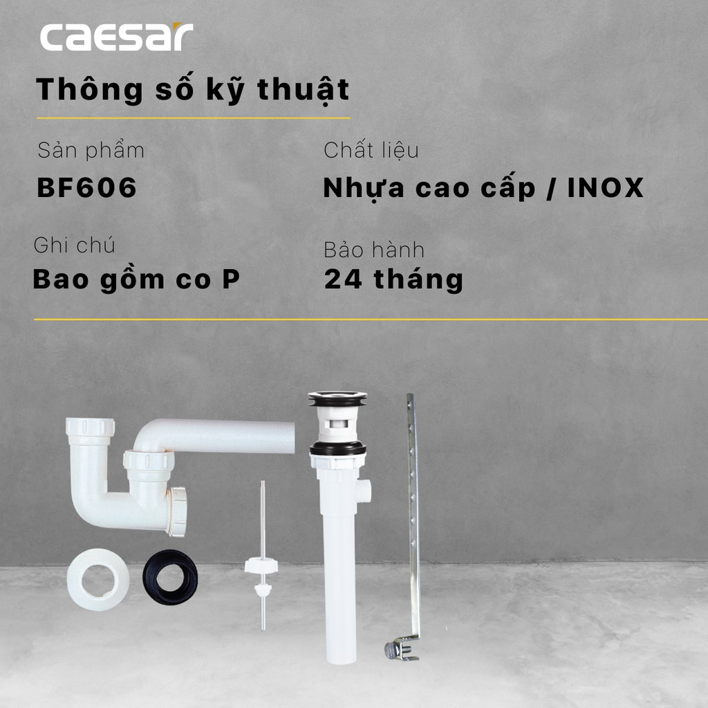 Bộ Xả Ty Lavabo (Nhựa) - BF606 (xi phông)