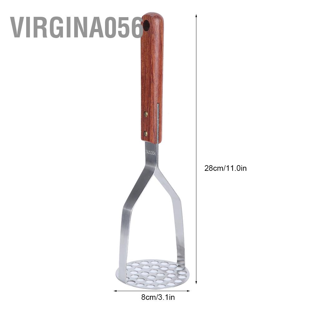 Virgina056 Dụng cụ nghiền khoa tây thiết kế tay cầm bằng thép không gỉ SUS304